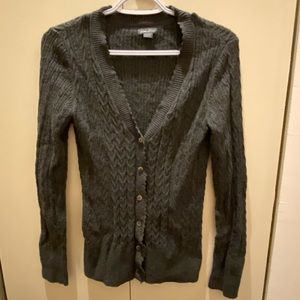 Eddie Bauer gray knit cardigan